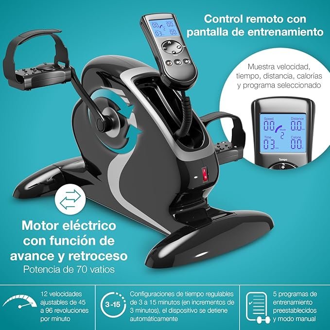 Pedaleador eléctrico ELONEO para ejercitar piernas y brazos