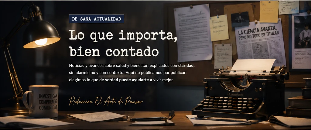 De sana actualidad. Lo que importa, bien contado. Noticias y avances sobre salud y bienestar explicados con claridad, sin alarmismo y con contexto.